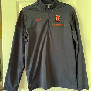 Nike Navy Quarter Zip Illinois Pullover